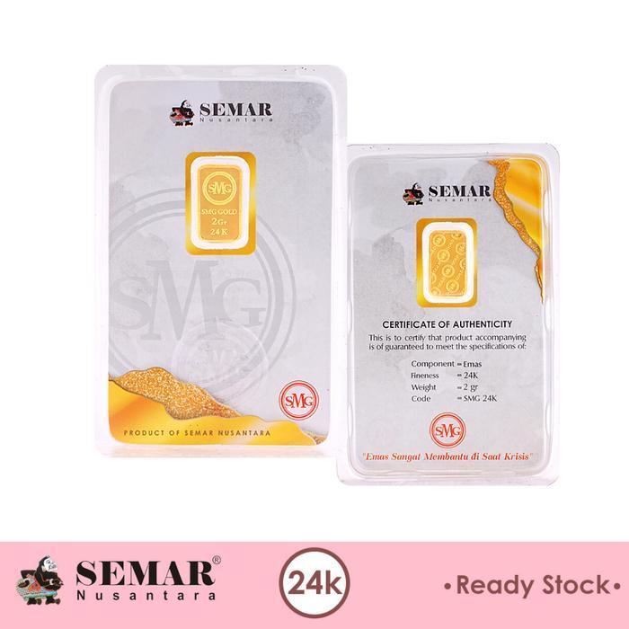Promo Logam Mulia Smg Gold Press 2Gram Emas Batangan Semar Nusantara Diskon