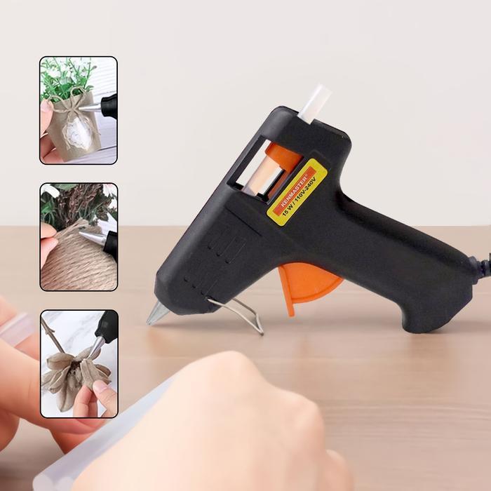 Kenmaster Glue Gun Lem Tembak 60 W + 12 Pcs Lem Stick Besar Isi Ulang Lem Tembak - Bund-0018