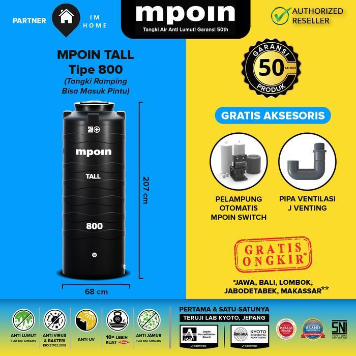 Tangki / Toren Air Ramping MPOIN Tall 800 Liter Tinggi