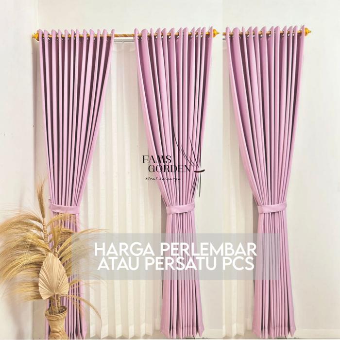 Gorden Blackout 90% Premium Motif Serat Bunga Halus Gorden Jendela Minimalis Mewah Dan Termurah