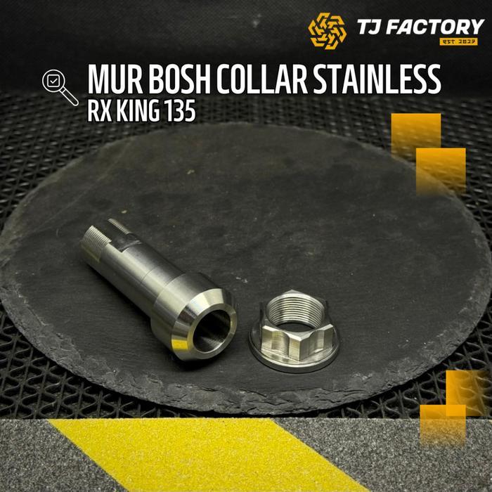 1 Set MUR BOSH COLLAR STAINLESS CNC NAP GEAR RX KING BOS NAPGIR TROMOL BELAKANG By Tj Factory