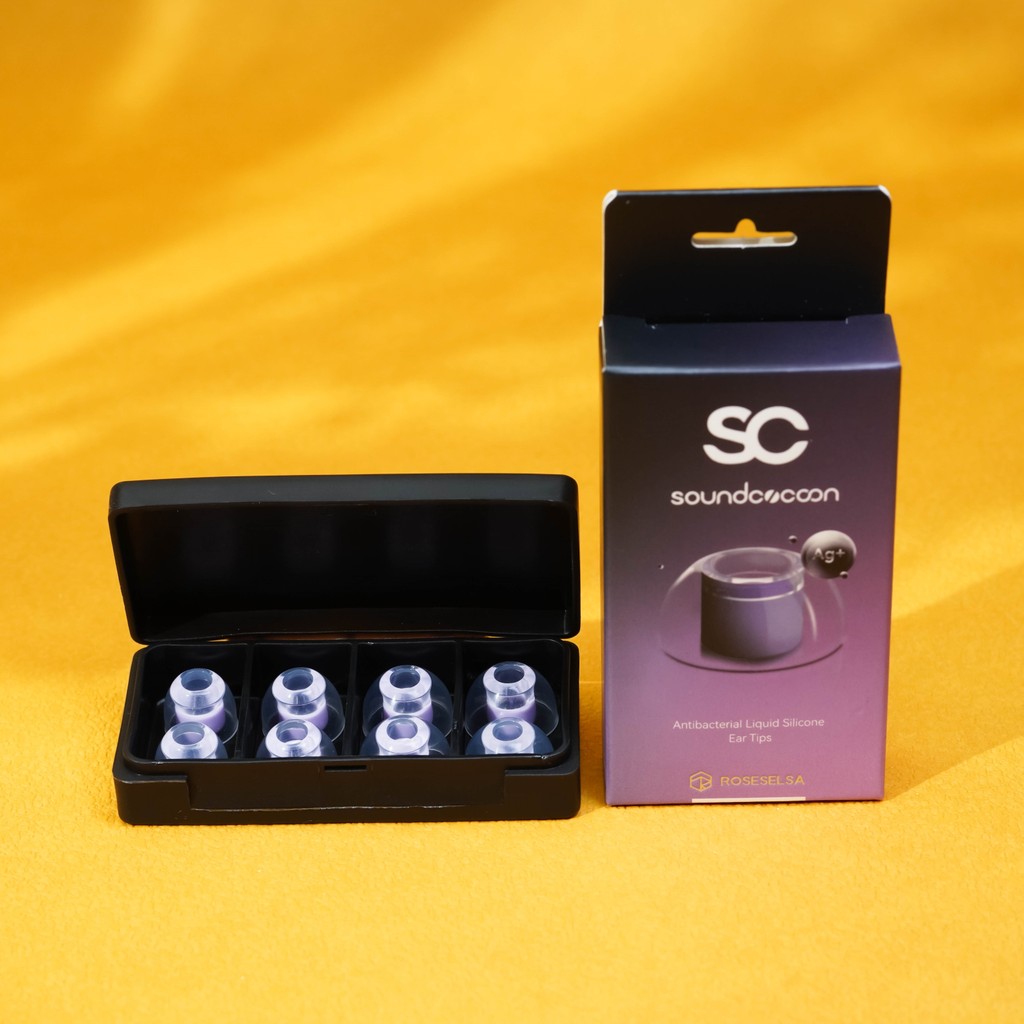 Rose Technics Soundcocoon/SC Liquid Silicone Earphones Eartips For Nozzle 4mm-6mm, Enhanced Bass,
