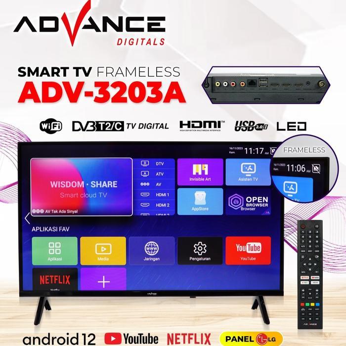 LED TV Advance 32 inch ADV-3203A Android Smart 4K UHD ADV3203A