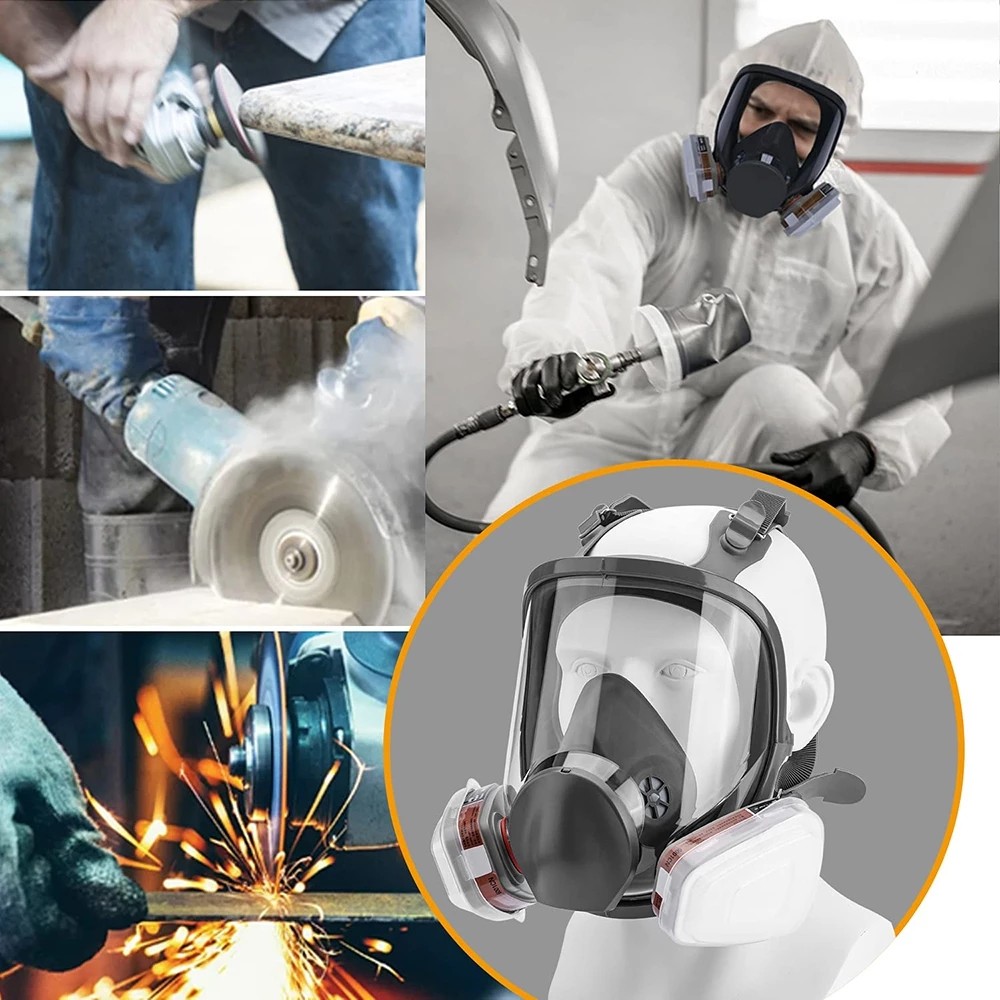 Chemical respirator 6800 dust respirator anti-fog full face mask filter for acid gases, welding
