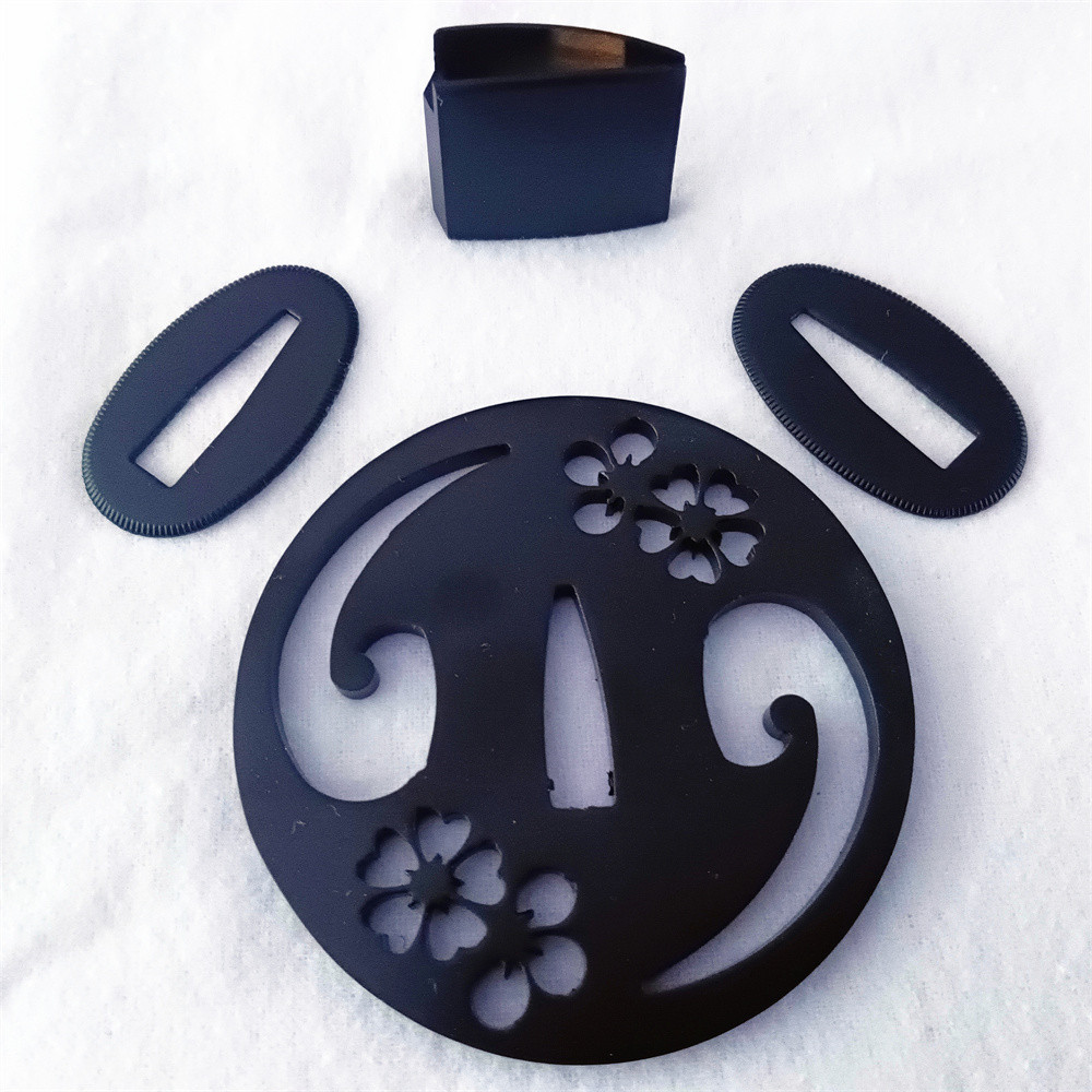 Japanese Sword Parts Steel Iron Tsuba Handguard Guard Copper Brass Habaki Seppa For Japan Samurai Ka