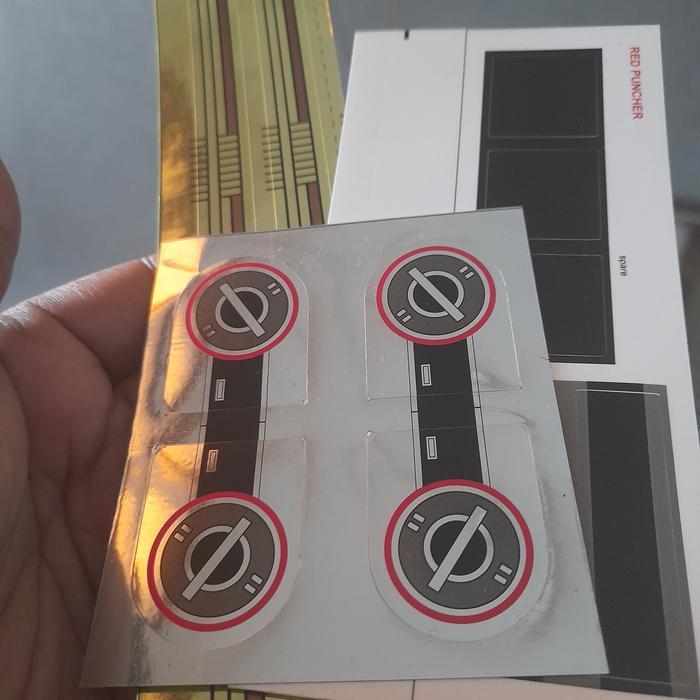 Sticker DX megazord red puncher zeo