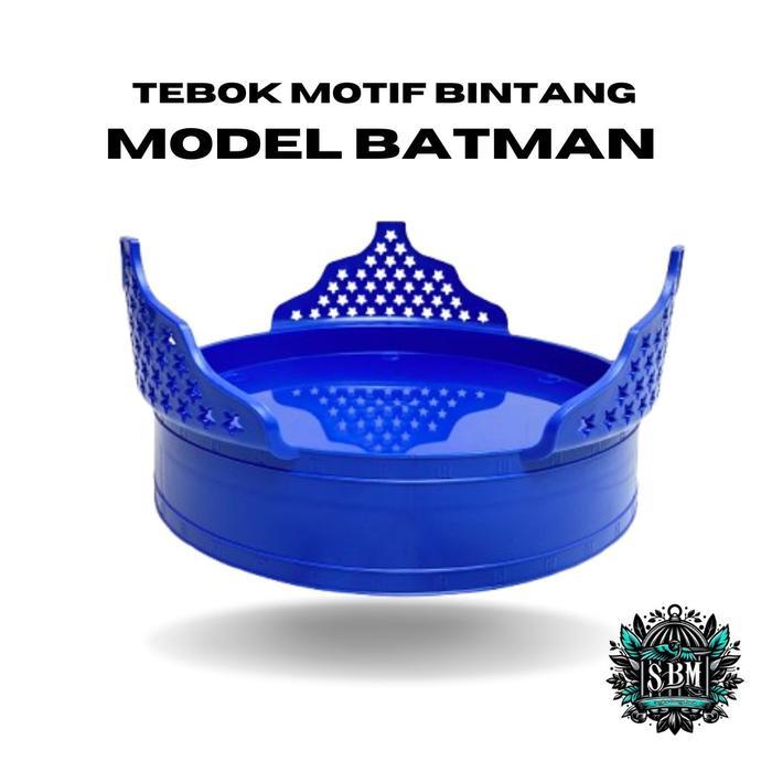 ORIGINAL TEBOK HELOPET MOTIF BINTANG BATMAN DITER 23CM WARNA PUTIH WADAH UNTUK SANGKAR KANDANG