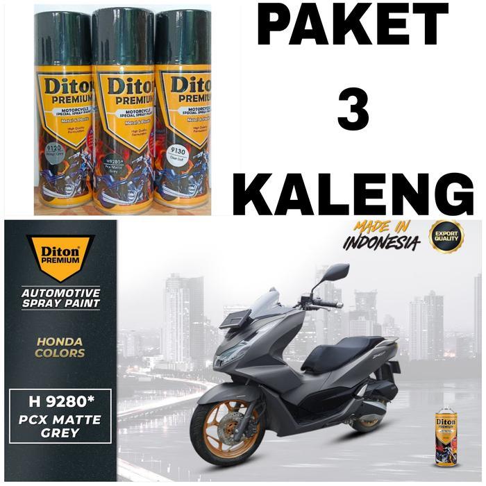 PAKET 3 KALENG pilok cat semprot diton premium H9280 pcx matte grey 9280 pcx matte grey