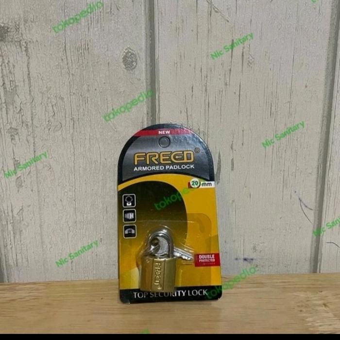 "New" Gembok kuning pres FREED 20MM gembok koper 20 MM