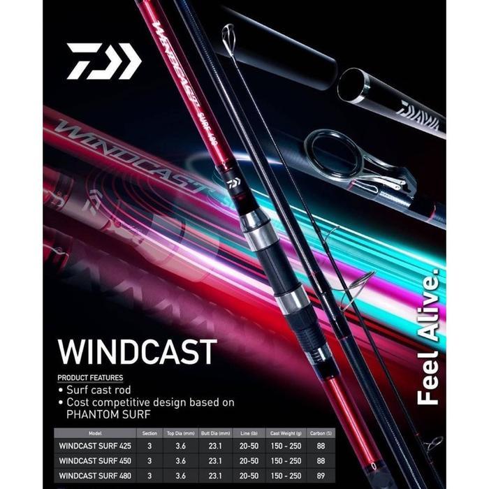 Daiwa Windcast Wind Cast 425 450 480 Rod Surf Joran Pasiran