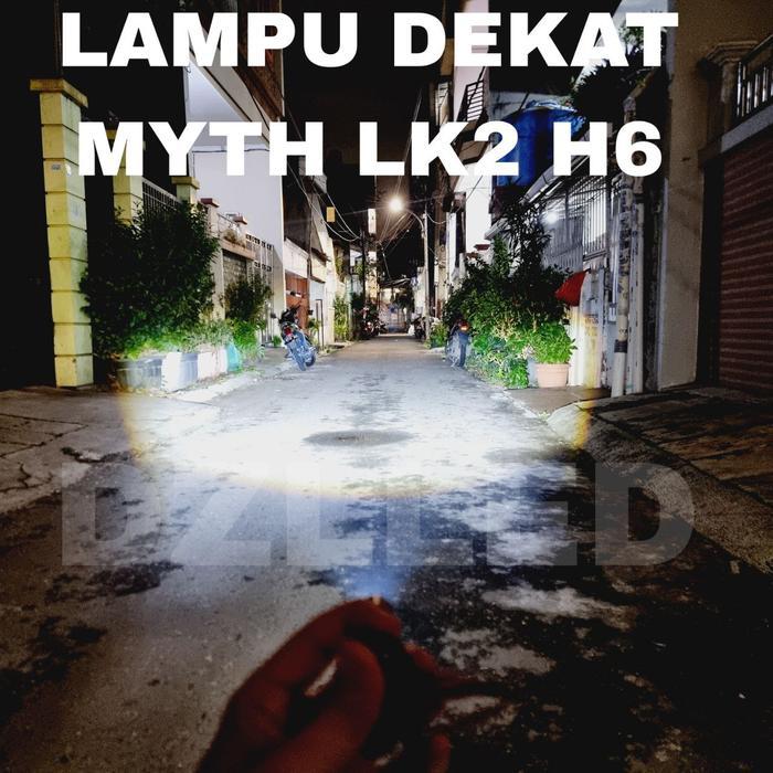 FREE ONGKIR LAMPU UTAMA DEPAN LED MYTH H6 LK2 PREMIUM LASER KIPAS JAUH DEKAT BISA COD