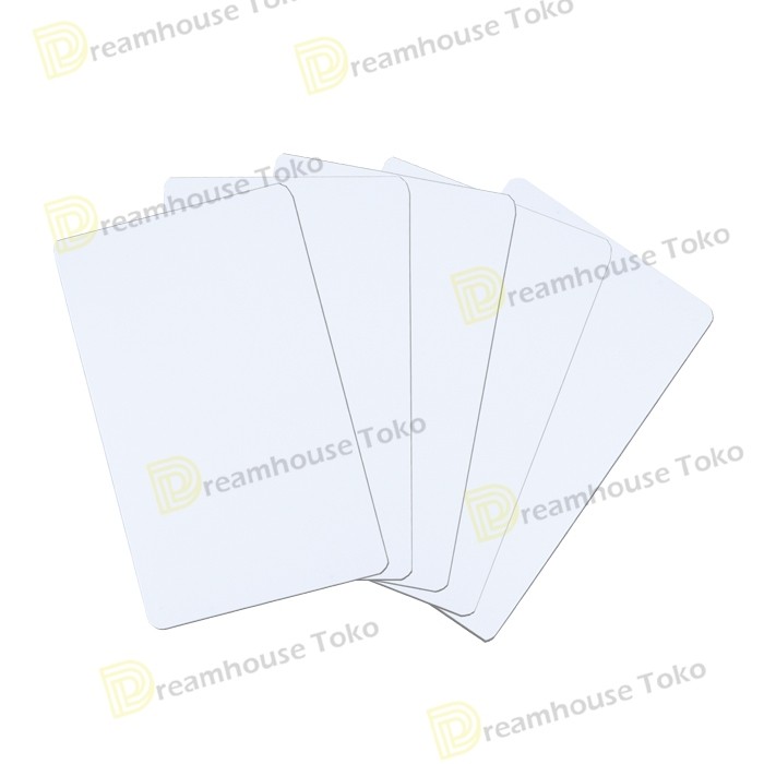 Kartu Pvc Polos Blank iD card Tanpa Chip Thermal Overlay ISO rfid