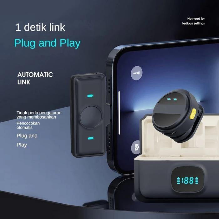 WIRELESS CLIP ON MIC MICROPHONE DUAL MIKROFON WIRELESS MIKROFON HP LAVALIER MICROPHONE WIRELESS PLUG