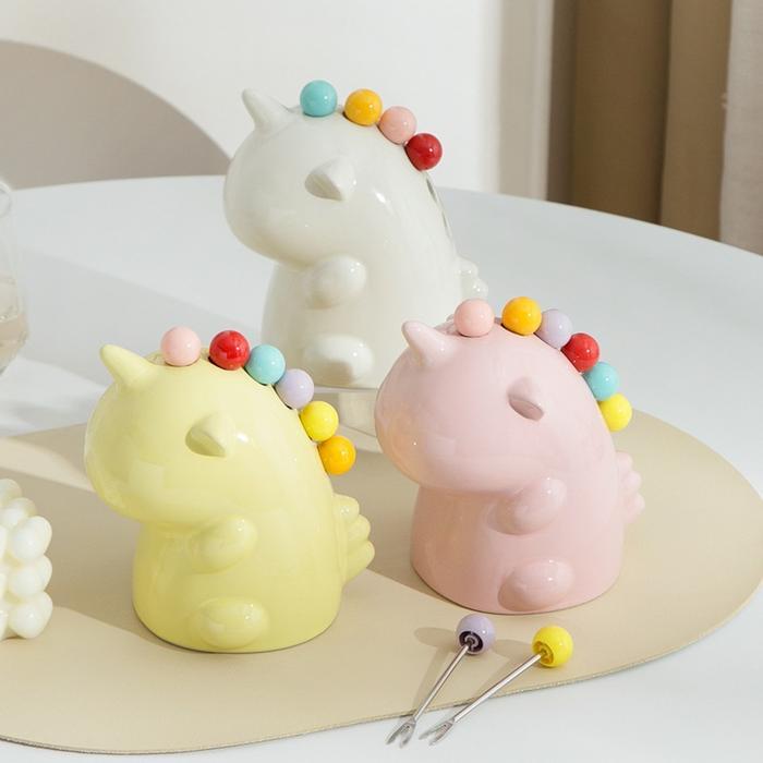 Garpu Buah Set Unicorn Lucu / Garpu Buah Stainless Steel /Garpu Dessert Garpu Kue /6 Pcs Garpu Buah