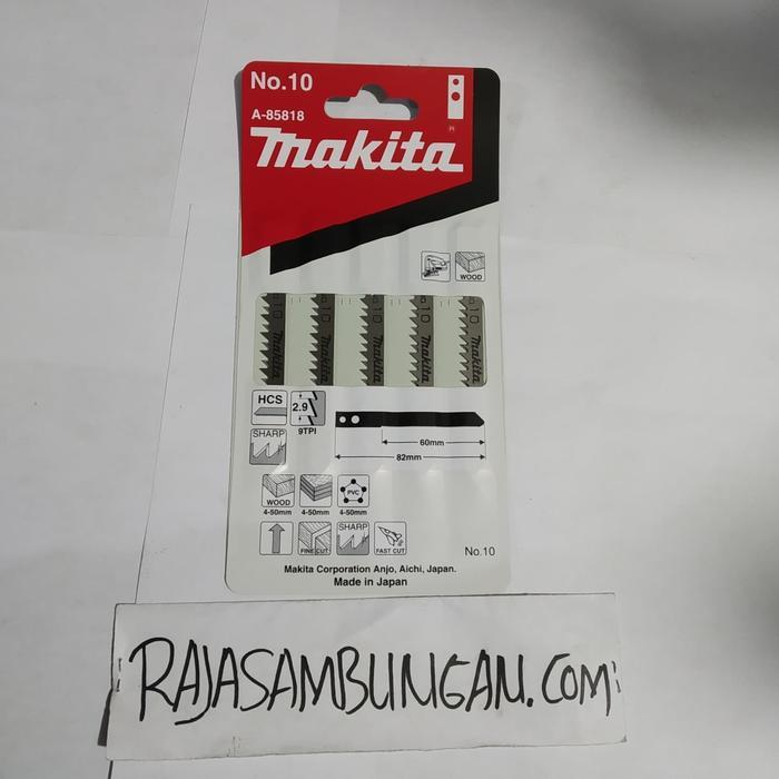 MATA JIGSAW MAKITA NO.10 GERGAJI KAYU 5 PCS TRIPLEK PVC A 85818 DEPOK