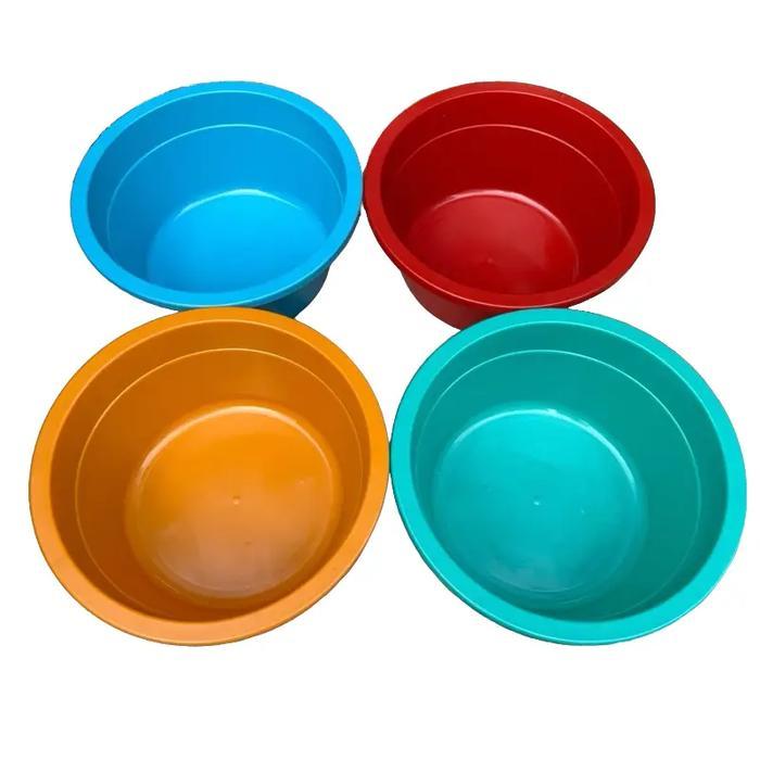 Baskom Bundar Warna 20 Bk-450 Bak Bulat 45 Cm Baskom Buah Hijau Biru Kuning Merah