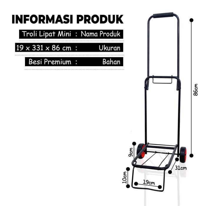 "New" V7A1 Troli Galon Troli Lipat Besi Troli Lipat Mini Besi Serbaguna troli mini