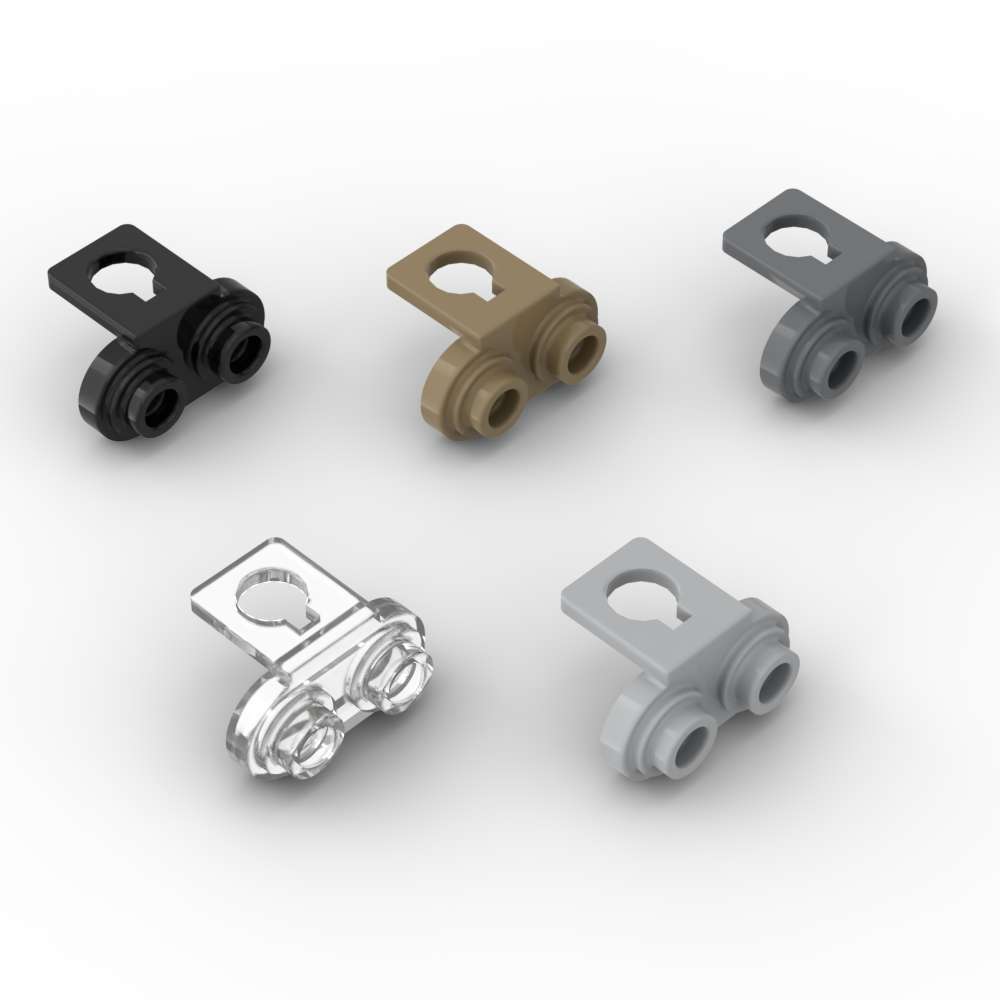 Set 10PCS Bracket Leher 18986 dengan 2 Pasak Belakang Kit Blok Bangunan Mainan Partikel DIY untuk An