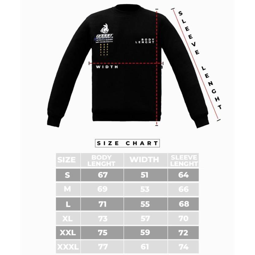 Jaket Rabbit And Wheels Crewneck Y2K Jaket Touring Rnw Original