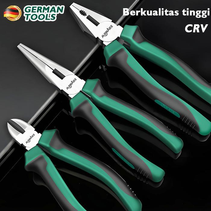 Krisbow - German Tools Cutting Pliers 8 Tang Potong Kombinasi Lancip 6~8 Inch / Peralatan Perkakas