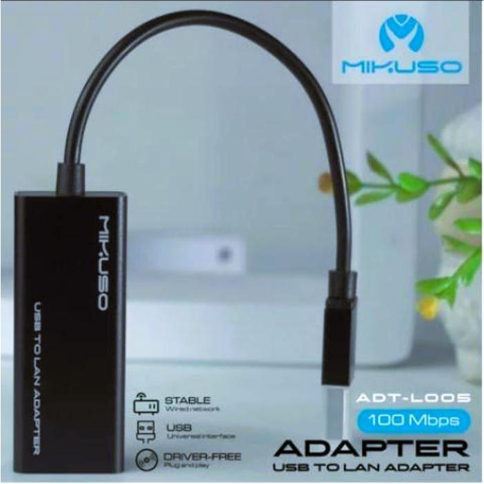 Mikuso Adt-L005 Pro Usb To Lan Adapter 100Mb/S Nisuta Adt-L005 Pro Original Mikuso
