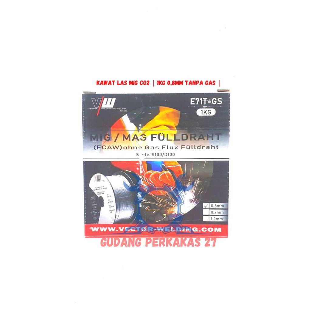 Kawat Las Mig Co2 Diamater 0,8Mm Tanpa Gas 1Kg Kawat Las Mig 1 Kg