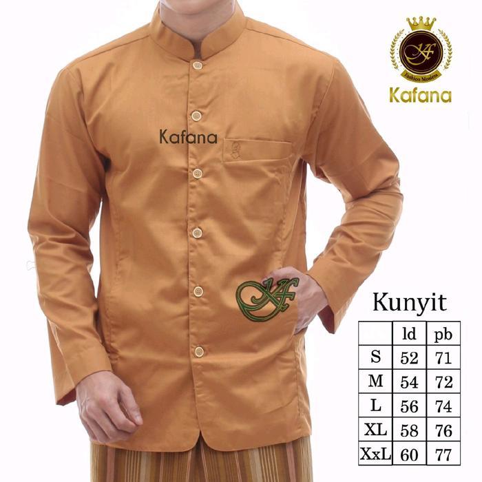 Baju Koko Kafana Semi Jas Terompah Koko Pria Dewasa Ukuran S M L Xl Xxl Putih Muslim Toyobo Pasti
