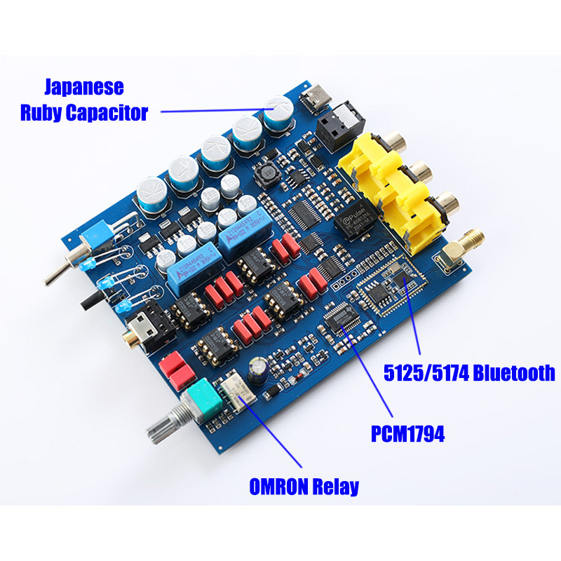 Rod Rain Audio DAC QCC3084 5.4 Bluetooth PCM1794A Decoder Audio Hifi USB Dac Bluetooth Receiver