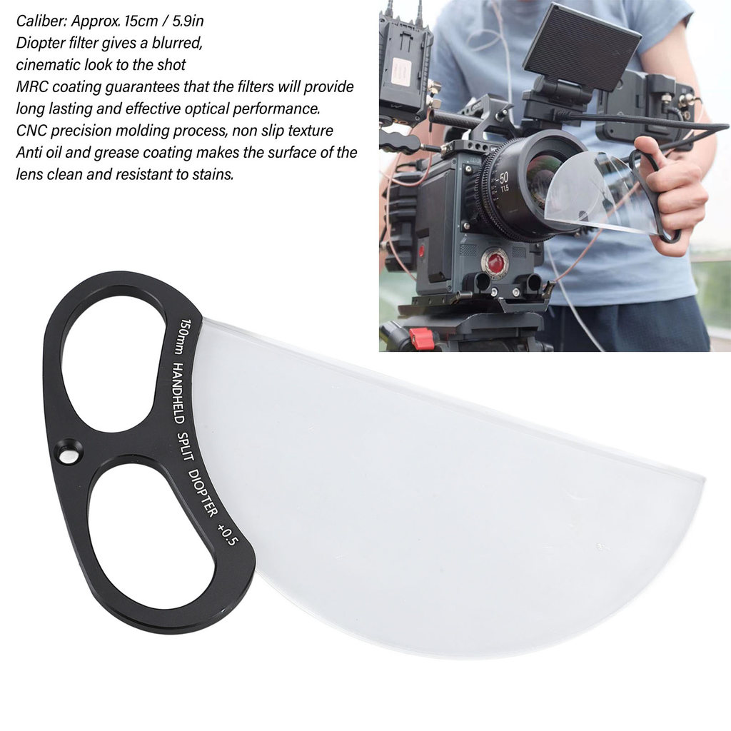 1/2 Split Diopter Filter 150mm Handheld 1/2 Split Diopter Filter Lens Special Effects Filter Film
