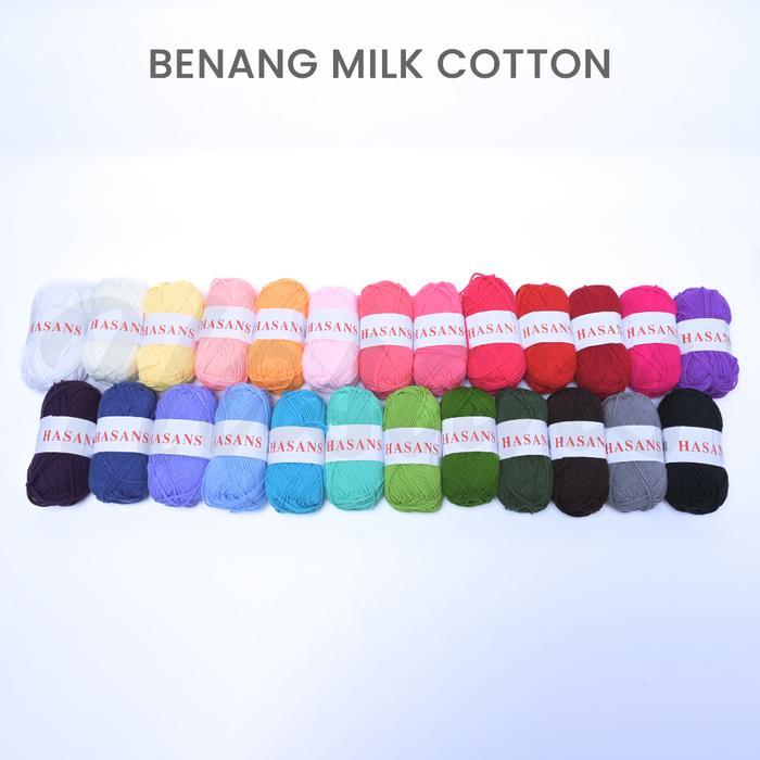 [1 Roll] Benang Rajut Katun Susu Import / Milk Cotton Yarn / Benang Milk Cotton