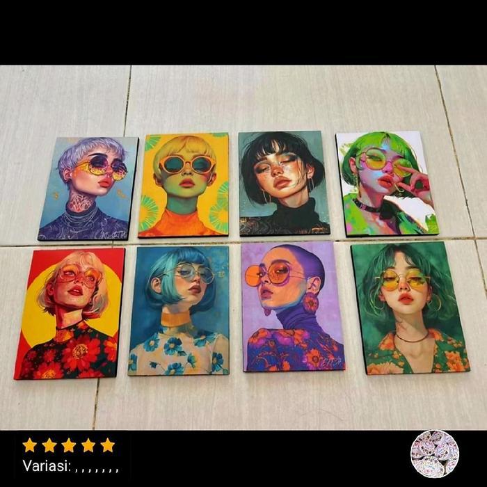 EKSLUSIF Poster dinding aesthetic pop art Hiasan dinding kamar cewek Pajangan kamar Walldecor