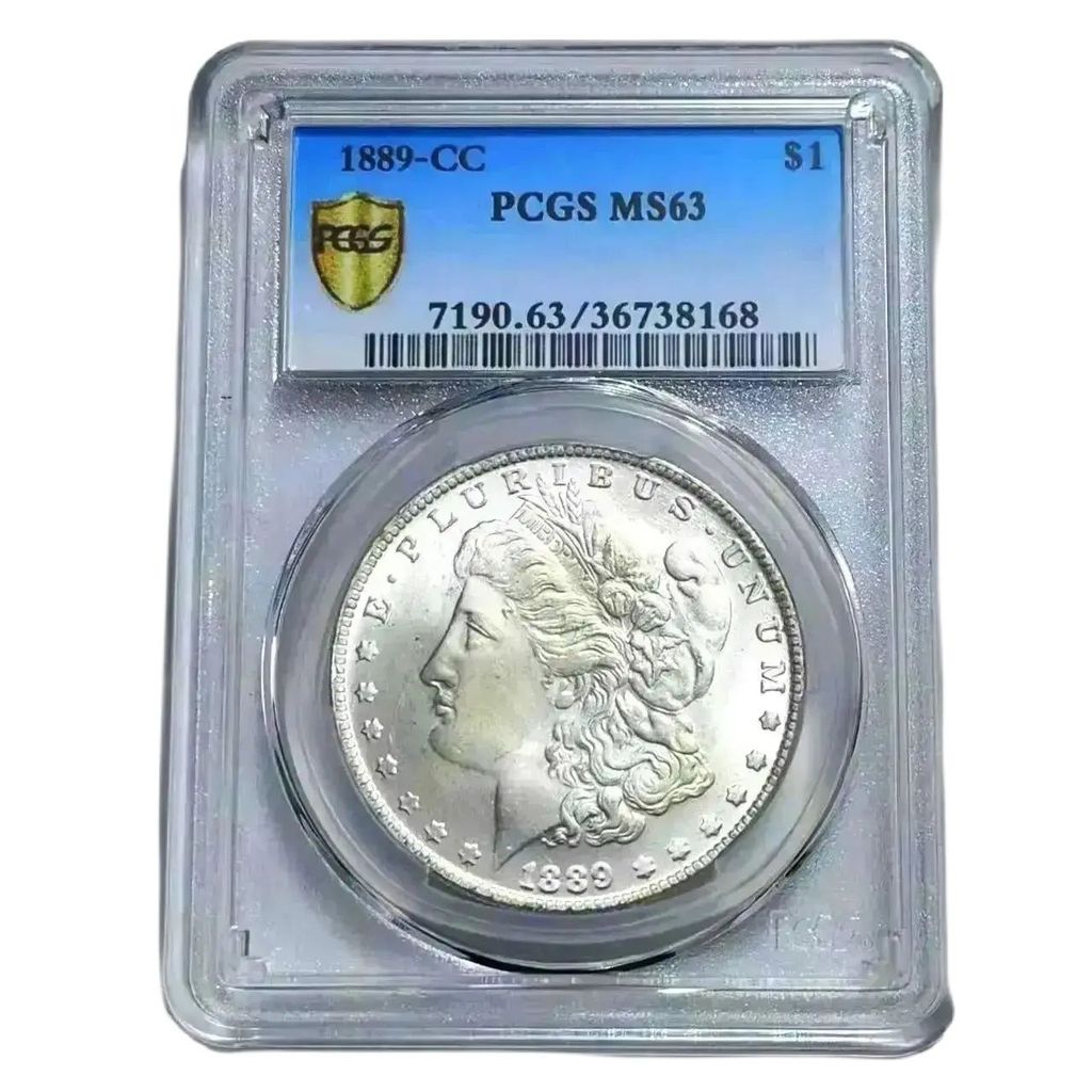 1889-CC USA Morgan Dollar Coin Rating Silver Coins Sealed in Box,High Quality Collectibles Graded Co