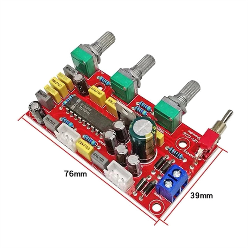 A51I Lm1036 Op-Amp Hifi Pre Amplifier Preamplifier Volume Tone Treble Bass Loudness Control Board