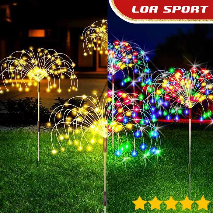 Lampu Hias Taman Tancap Model Kembang Api Solar Panel Fireworks Lights