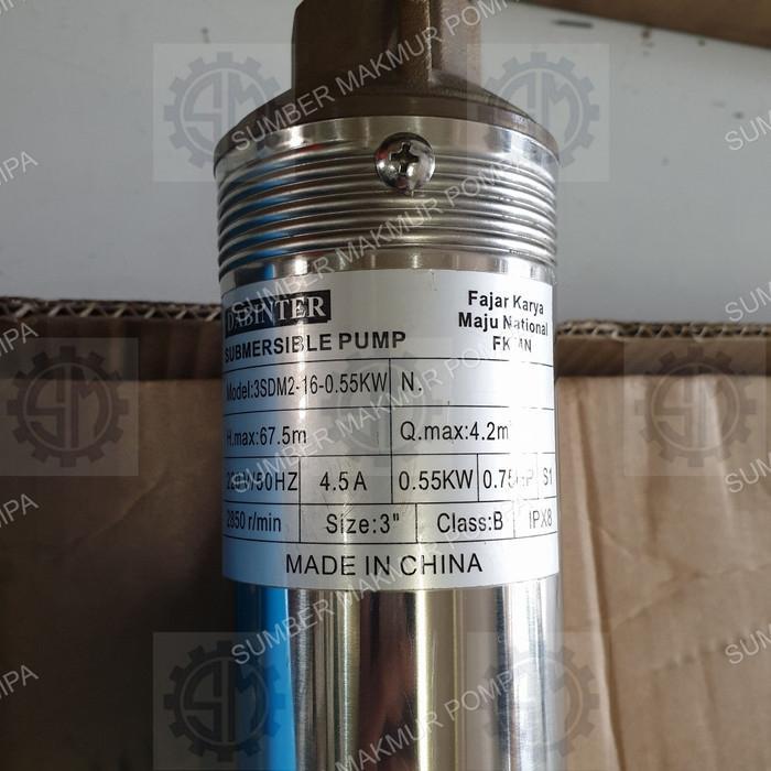 Pompa Satelit 3 Inch 0.75 (3/4) HP 0.55 kW Dabdecker Submersible Pump