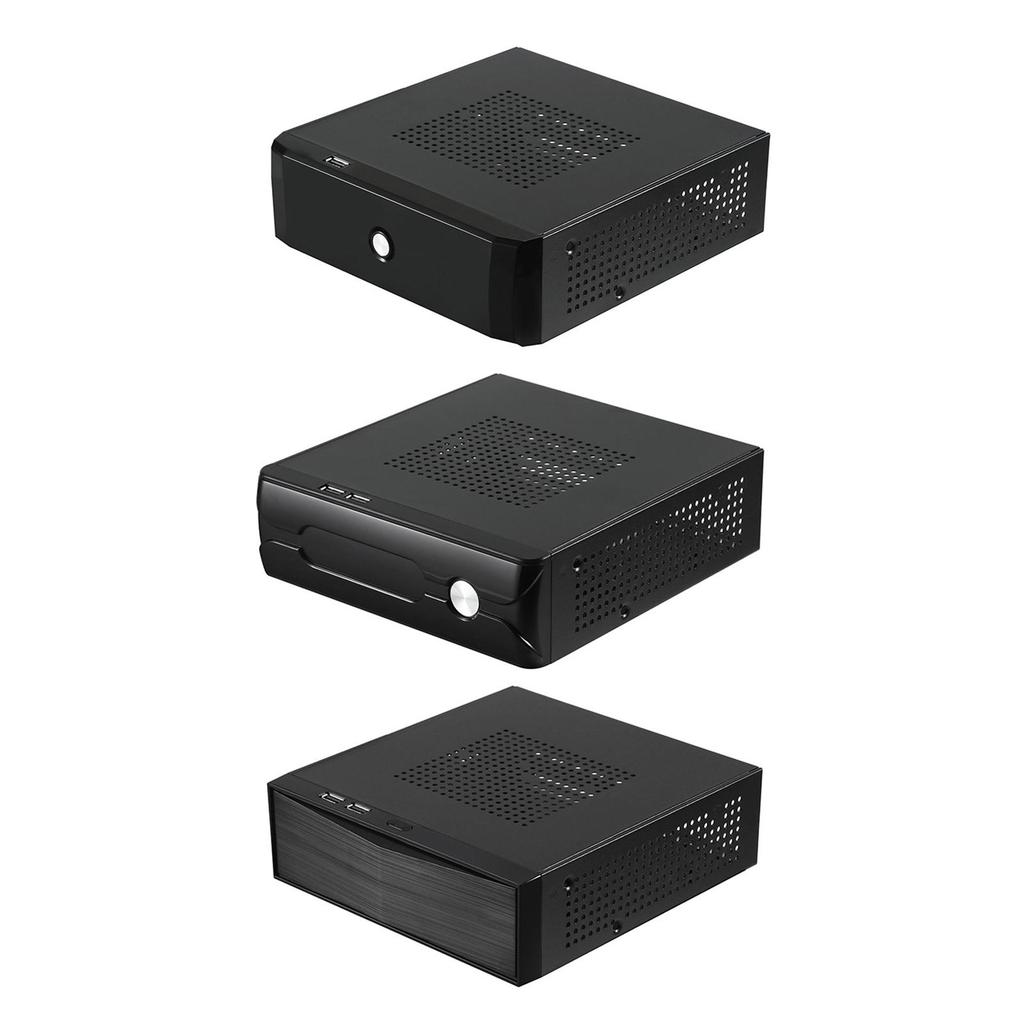 Mini ITX Case Gaming Power Supply Slim Profile with Radiator Hole Iron 2.0 USB Practical Compact