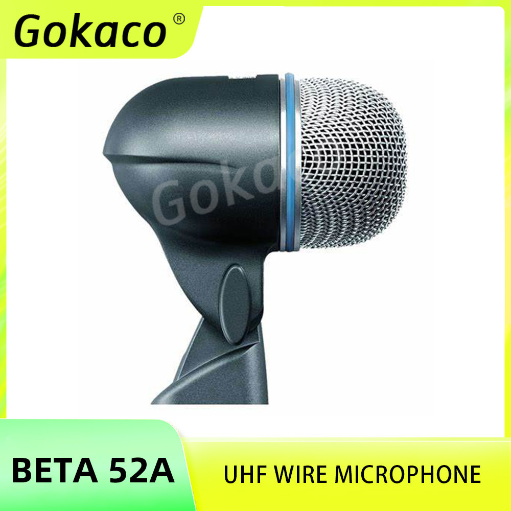 GOKACO Beta 52A Kick Drum Microphone Instrument Kick Drum Bass Mic Metal Dynamic Microphone Bass