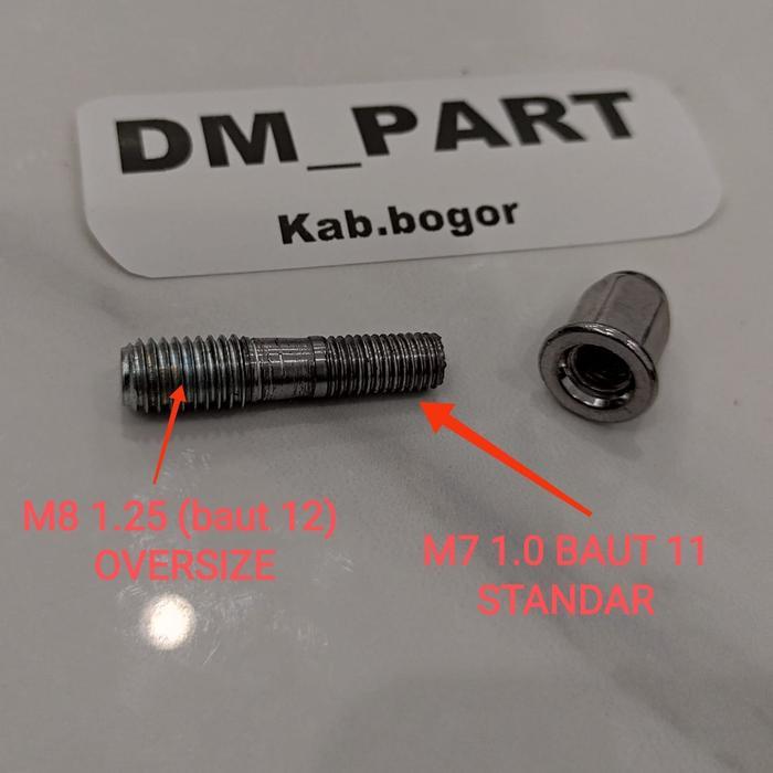 Baut 11 12 Tanem Tanam Block Blok Tusuk Sate Bolt Stud Head Blok Knalpot Kenalpot Vario 125 150 160