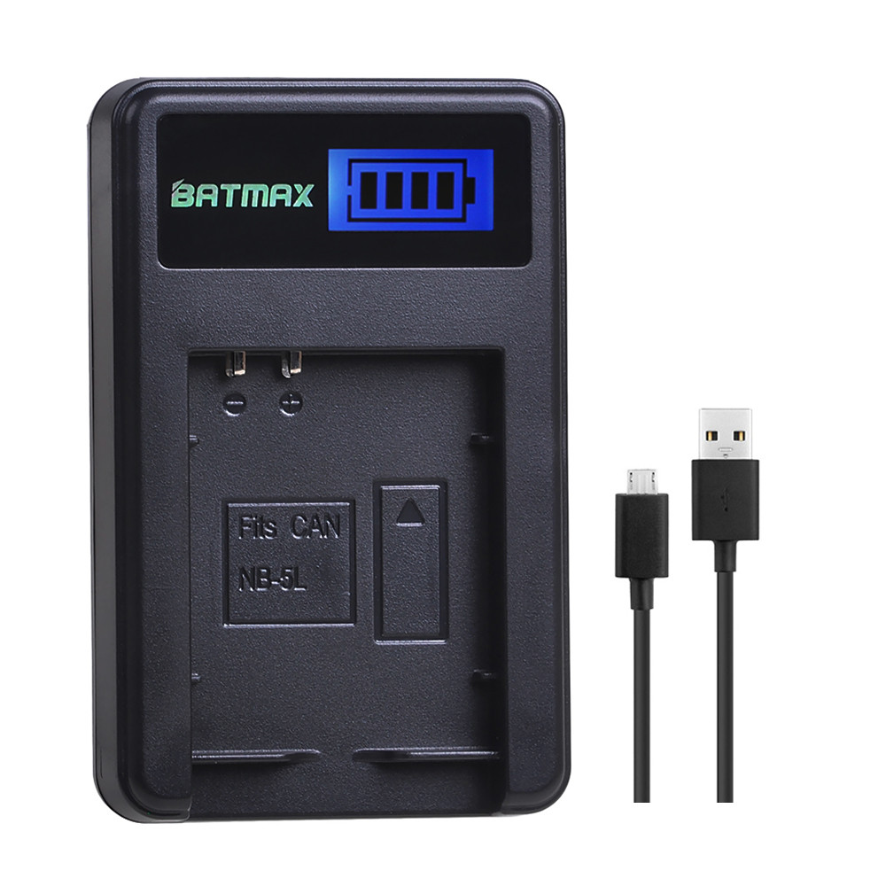 2Pcs 1400mAh NB-5L NB 5L NB5L Rechargeable li-ion Camera Battery+ LCD USB Charger for Canon 900 Ti