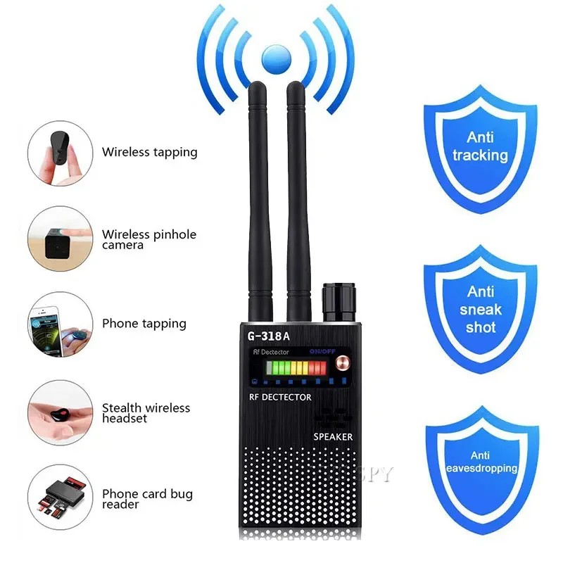 Portable Anti Spy Gadget Mini Hidden Camera Detector Espion Camara Kamera Device Detection RF Signal