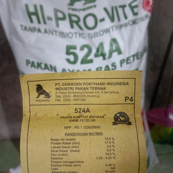 pakan ayam petelur Pokphand 524A 1kg.