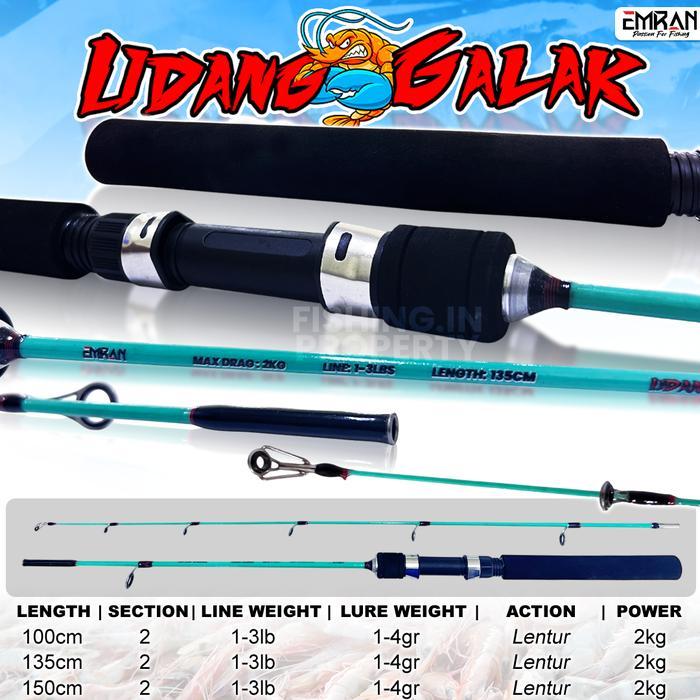 Cod Joran Pancing Ultralight Ul Udang Galak Fiber Solid Murah