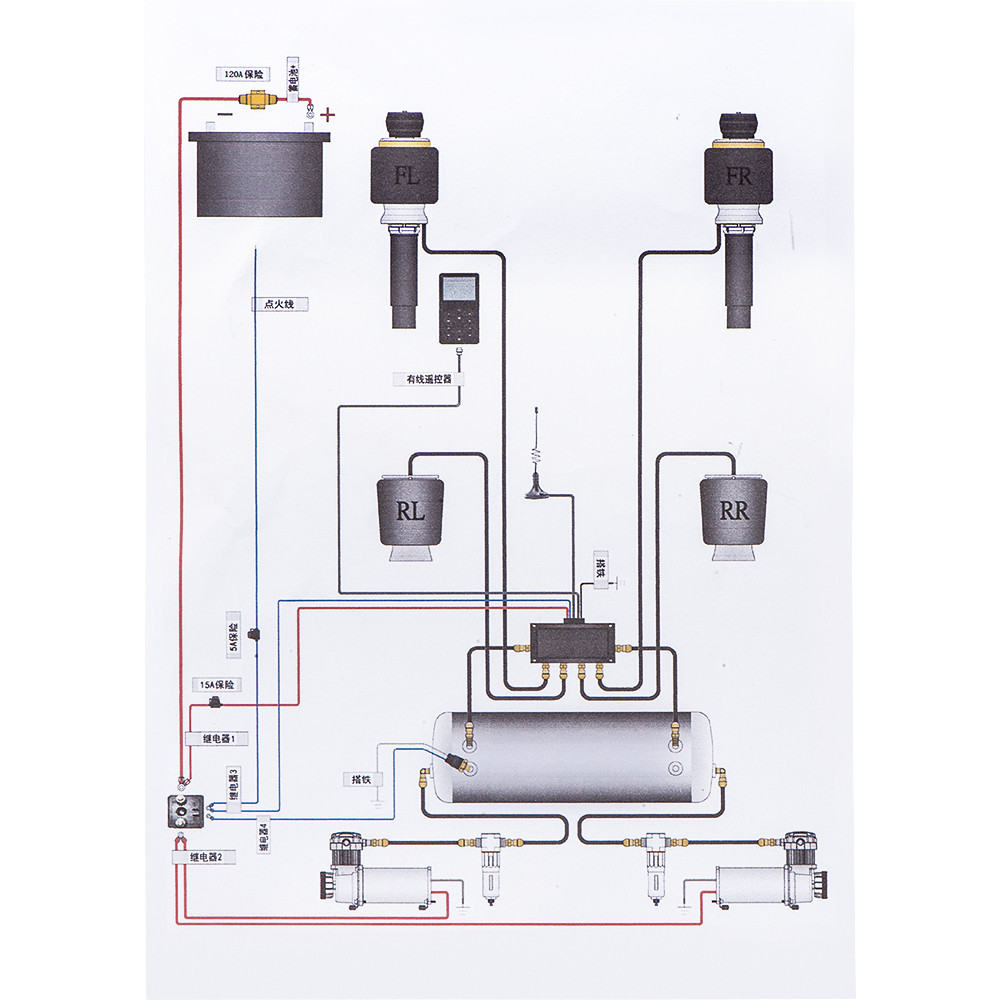 100% NEW AIR MANAGEMENT KIT AIR SUSPENSION SYSTEM ELECTRONIC CONTROLLER SYSTEM WITH 1PCS SEAMLESS