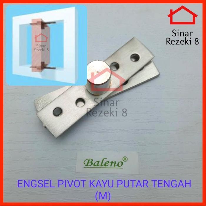 Engsel Pivot Putar Tengah M / Putar Pintu Jendela Ayun Kayu Stainless .