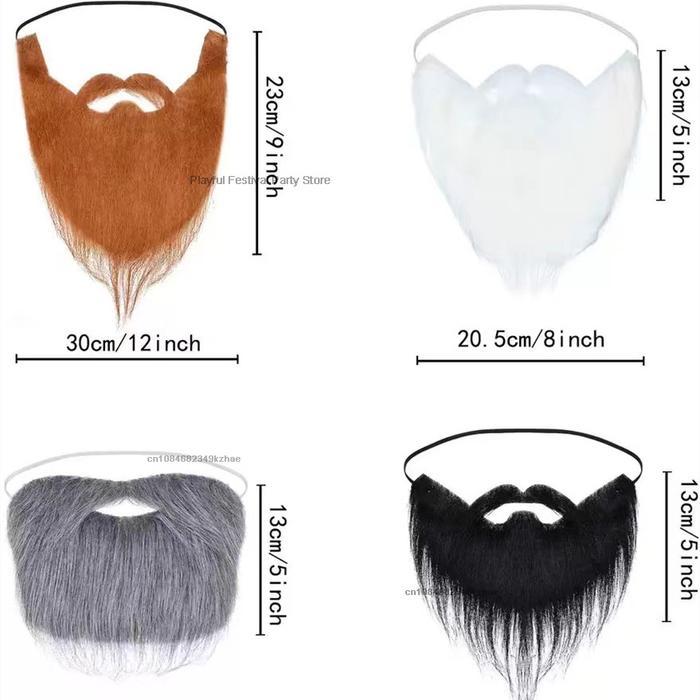 BREWOK JENGGOT KUMIS PALSU HITAM PUTIH /Kumis Palsu Pesta Penyamaran Helloween Cosplay panjang long