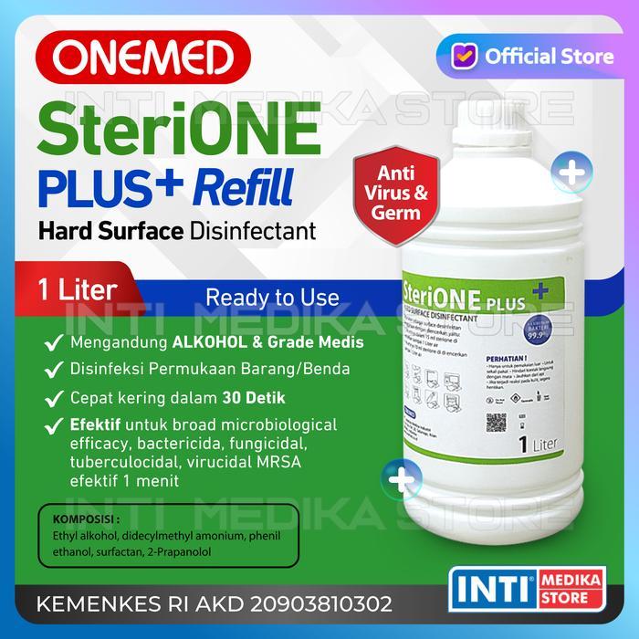 Draviellon Onemed - Disinfektan Sterione Plus 1 Liter Desinfektan Spray Cair Terbaru 
