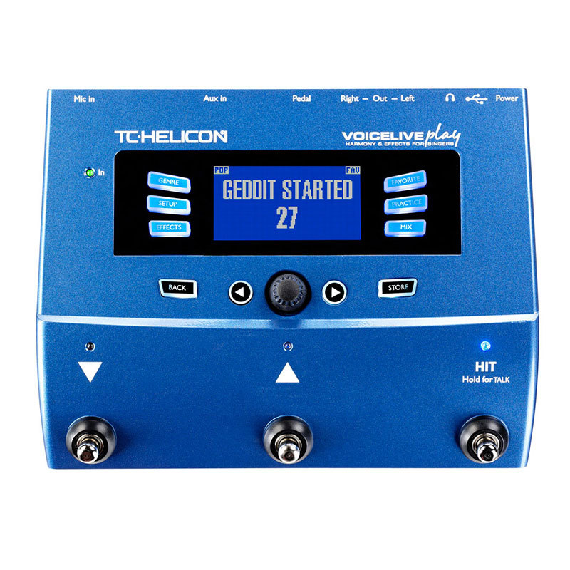 TC Helicon vocal and acoustic guitar VoiceLive play effects speakers for computer recording, outdoor