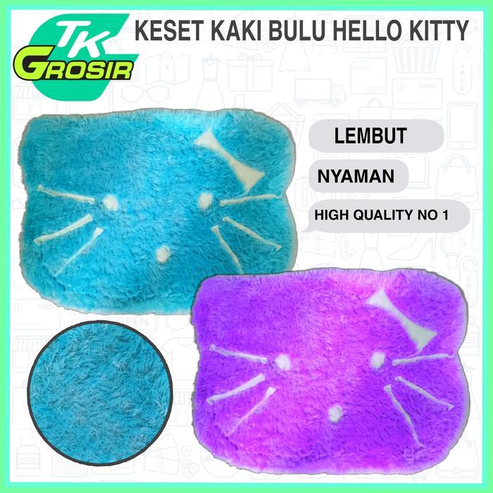 Terlaris 1 pcs lap kaki bulu kepala hello Kitty/keset kaki/lap kaki bulu lembut