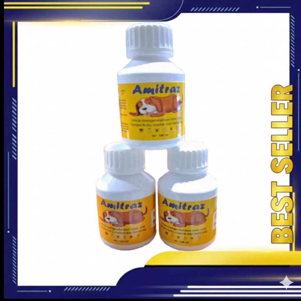 Amitraz 100ml obat kutu AMPUH / obat pembunuh kutu anjing obat kutu