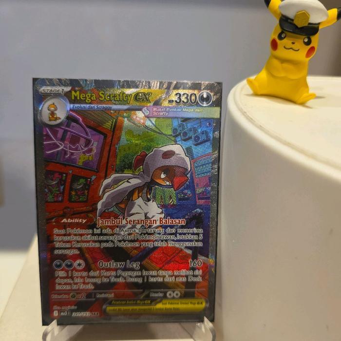 Mega Scrafty Ex SAR ma3 kartu pokemon tcg indo